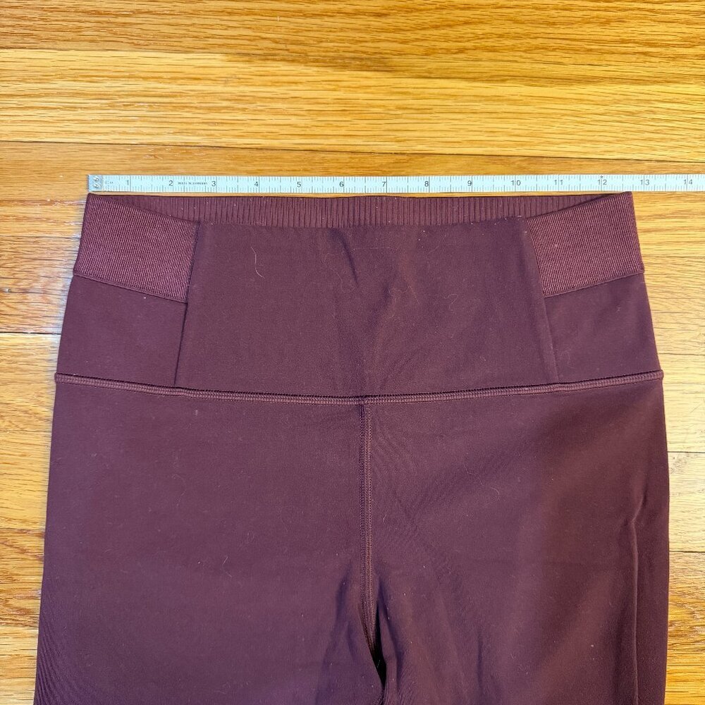 Athleta Aura Split Pant Dark Red/Burgundy/Wine - Size Small Flare Legging Pants - Picture 3 of 6